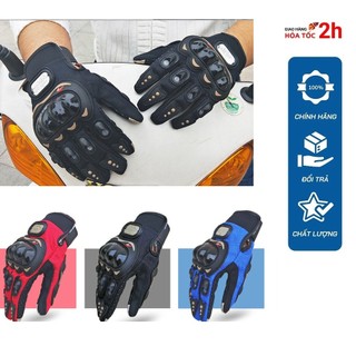 Găng tay xe máy full ngón găng tay đi phượt - găng tay dài ngón Pro biker