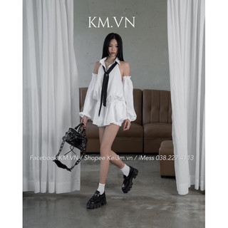 (Ảnh thật - có sẵn) Giày độn đế Prada MPB