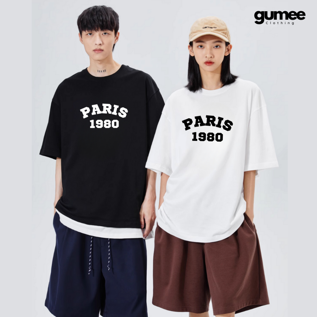 Áo thun nam nữ paris local brand, áo phông unisex đẹp form rộng chất liệu cotton - PARIS - GOV