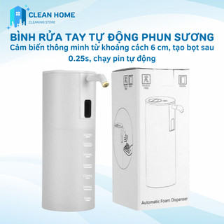 Bình Rửa Tay Tự Động Phun Sương, Cảm Biến Thông Minh Từ Khoảng Cách 6 Cm, Tạo Bọt Sau 0.25s, Chạy PIN tự động