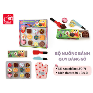 Đồ chơi - bộ nướng bánh quy bằng gỗ, bộ đồ chơi gỗ nướng bánh lf0171 - leo & friends