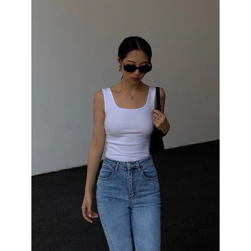 Áo ba lỗ Hai Dây Mảnh Dáng Dài Nữ Trơn, Áo 2 dây ba lỗ dây Nhỏ Ôm Body | BigBuy360 - bigbuy360.vn