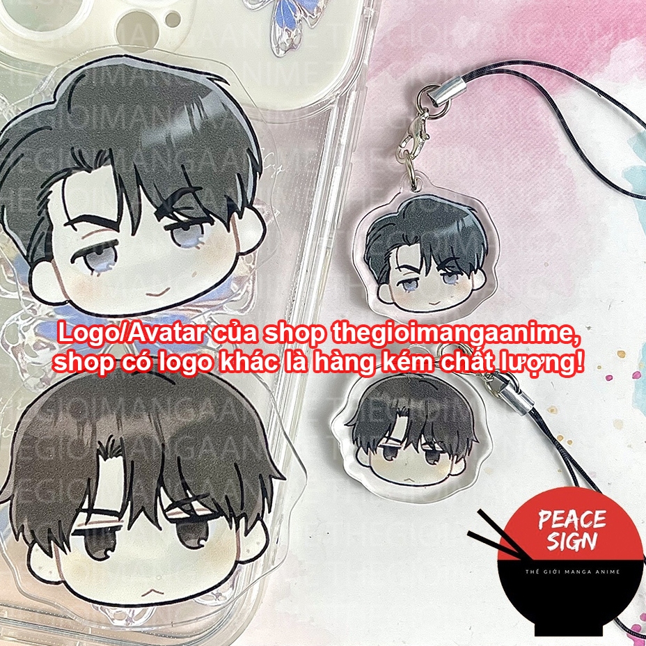 Dây treo Giá đỡ điện thoại PAYBACK - YOONJAY VÀ YOOHAN ver FACE CHIBI in hình anime chibi mica acrylic griptok popsocket
