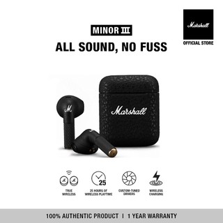 Tai nghe marshall bluetooth truewireless minor iii - pin lên đến 25h - bảo hành chính hãng 1 đổi 1 trong 1 năm - ls