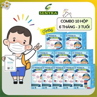 Combo 10 hộp khẩu trang trẻ em cho bé 3D Mask Hộp 10 cái Khánh An ngăn vi khuẩn khói bụi KID10_x10KA3DCS