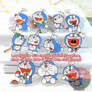 ( Mica trong acrylic) Móc khóa Doraemon Chú mèo máy đến từ tương lai in hình anime chibi