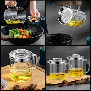 Ca đựng và lọc dầu mỡ bằng thủy tinh cao cấp divo dv2151