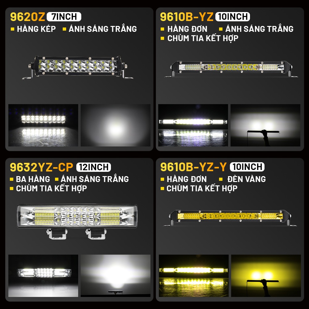 300000LM 50Inch Siêu Sáng 12V 24V Offroad Led Bar Điểm Lũ Combo Tia 3 Hàng đèn Led Làm Đèn Thanh Xe Ô Tô 4WD Xe Tải SUV