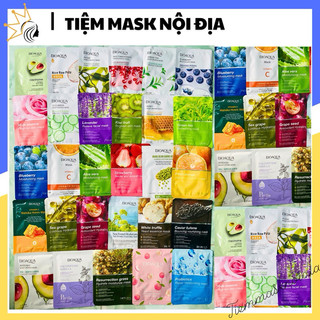 [COMBO 50 NẠ ] Mặt nạ hoa quả BIOAQUA nội địa Trung, mix mẫu ngẫu nhiên, dưỡng da cấp ẩm