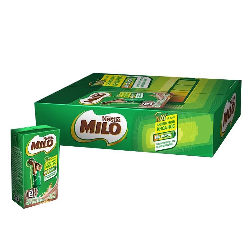 Thùng sữa milo lóc 4 hộp 110ml thùng 12 lóc