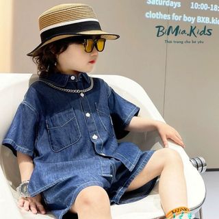 Bộ bò lụa trẻ em bimiakids mềm mịn mỏng mát cho bé mặc mùa hè