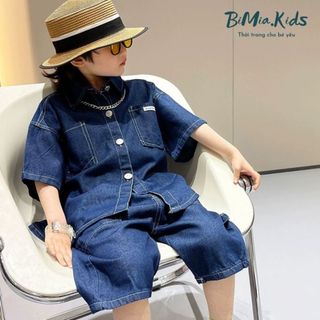 Bộ Bò Lụa Trẻ Em BIMIAKIDS Mềm Mịn Mỏng Mát Cho Bé Mặc Mùa Hè