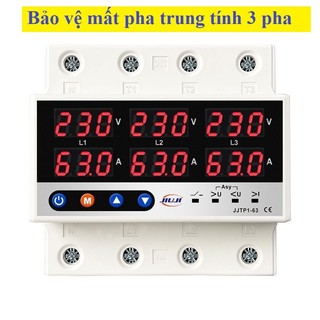 Thiết bị bảo vệ mất pha, mất trung tính 3 pha 100A, bảo vệ quá tải, có hiển thị điện áp và dòng điện