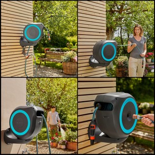 Bộ vòi tưới cây rút dây tự động gardena