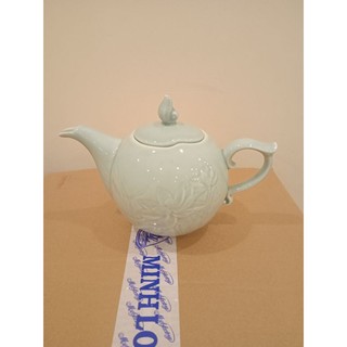 Bình trà sứ Minh Long 0.7 lít - Sen Xanh