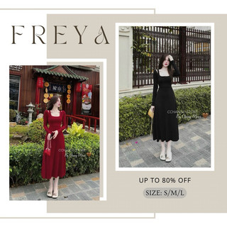 🛍Đầm váy nữ 🛍Đầm gân tăm lạnh tay dài dáng xoè nhẹ đơn giản cực xinh