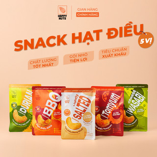   Combo 5 gói  - Snack Hạt Điều 5 vị - Snack ăn vặt healthy  50gr  - Happy Nuts 