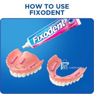 Keo dán hàm răng giả fixodent original 68g chính hãng made in usa