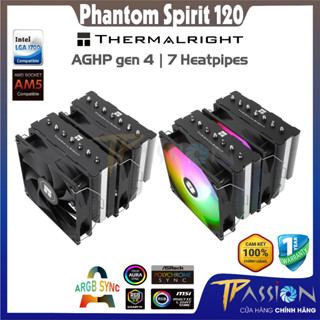Tản nhiệt khí CPU Thermalright Phantom Spirit 120 SE AGHP Gen 4 BLACK / LED ARGB - Chính hãng, 7 ống đồng, sk 1700 PS120