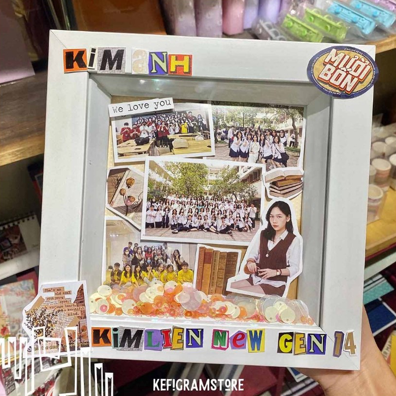 Khung Pop Up ảnh nổi tone Cam