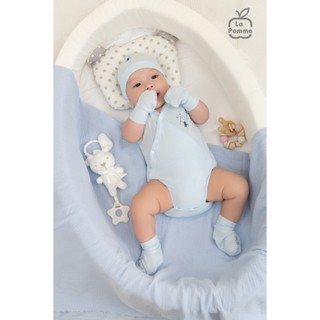 Set bao tay bao chân sơ sinh La Pomme Gấu và cá nhỏ