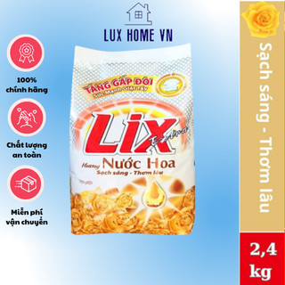 Bột giặt LIX Extra hương nước hoa 5.5kg giặt sạch thơm quần áo, không bám bột giặt trên quần áo