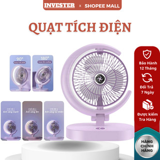 Quạt Tích Điện Để Bàn Đa Năng Pin Trâu Duy Trì 3-4 Tiếng - VD.STORE