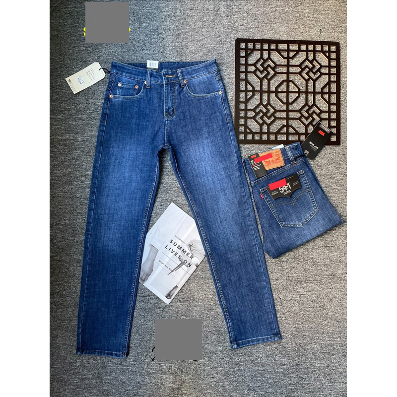 Quần Jean Nam ống đứng-VNXK-LV511-xanh dương