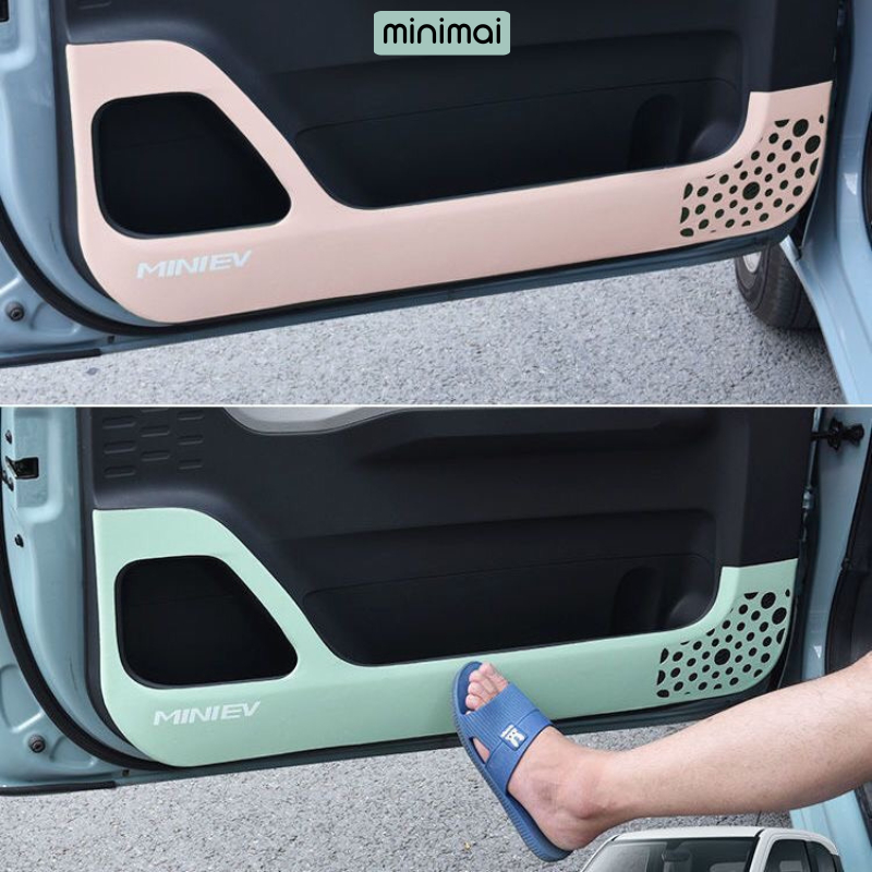 Wuling mini ev miếng dán chống dơ bẩn cửa xe, phụ kiện wuling dễ thương