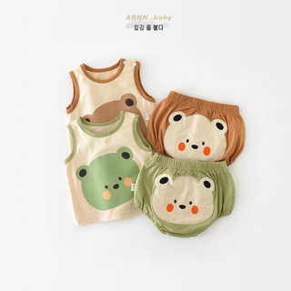 Bộ ba lỗ bé trai, bé gái in hình gấu từ 4-16kg