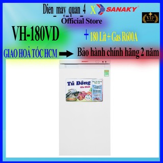 Tủ đông sanaky 150 lít td.vh180vd - 180 lít dung tích tổng