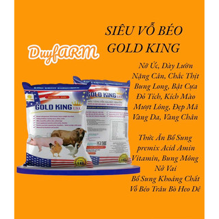 Gold king usa combo 4 gói 100g siêu vỗ béo heo gà