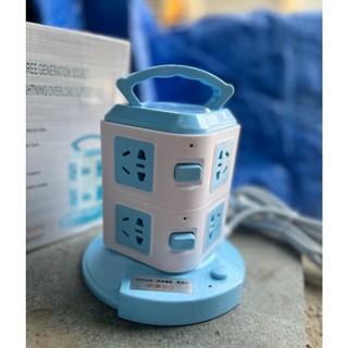Ổ điện chống giật cao cấp, ổ điện 2 tầng đa năng, ổ điện đa năng 8 ổ cắm tiện lợi