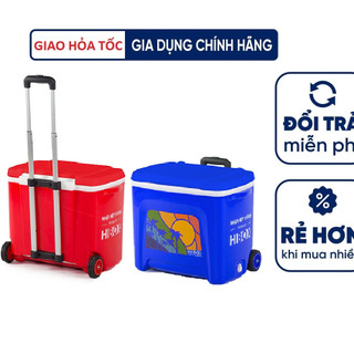 Thùng đá du lịch vali kéo hibox 42 lít nhựa hiệp thành mẫu mới, đẹp, giữ lạnh lâu