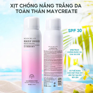 [Combo 2 Chai] Xịt Chống Nắng MAYCREATE Chai 150ml