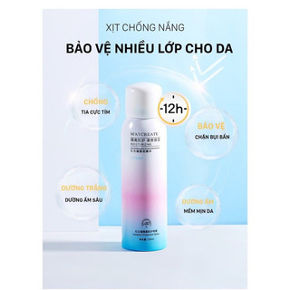 [Combo 2 Chai] Xịt Chống Nắng MAYCREATE Chai 150ml