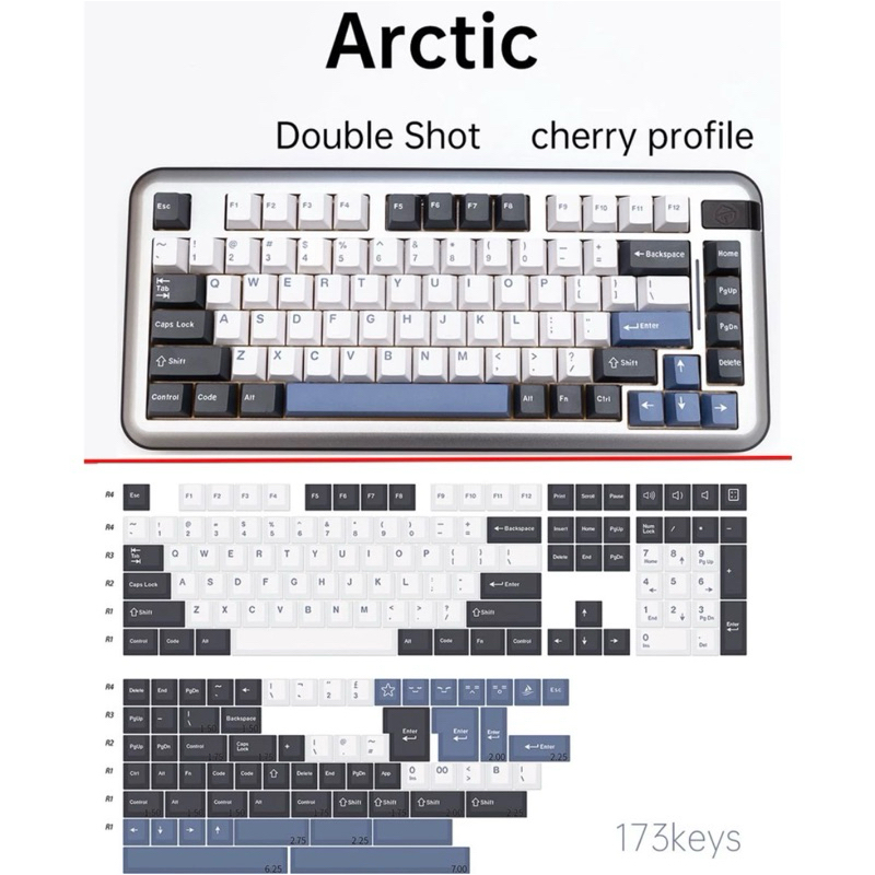 (CÓ SẴN HN) Arctic Keycaps /Double shot /Cherry profile /PBT