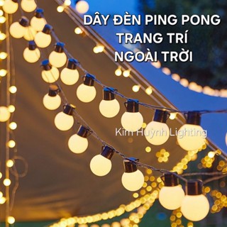 Dây đèn Led Ping Pong 5m 20 bóng không nháy trang trí lều, cắm trại, cafe sử dụng ngoài trời (Cắm điện)