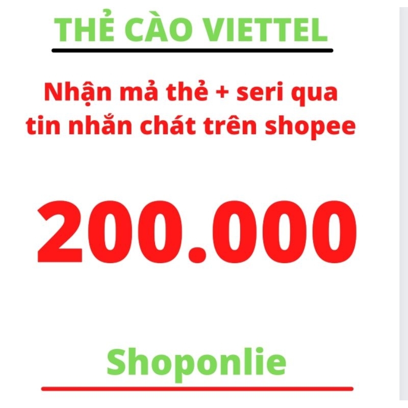 thẻ cào Viettel 200.000