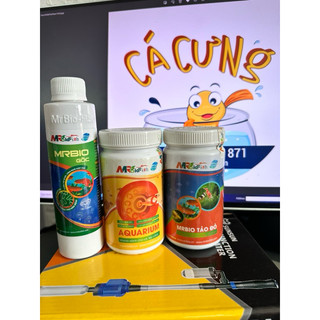 Combo 3 chai MrBio cho cá cảnh (Vitamin C + Men Vi Sinh + Tảo Đỏ) - Hàng Công Ty