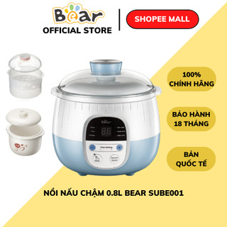 Nồi nấu chậm 0,8l bear sube001 bản tiếng việt