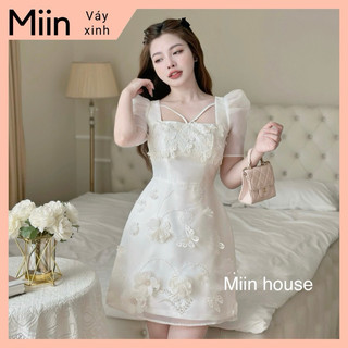 Váy tiểu thư hồ điệp kết hoa dây cườm