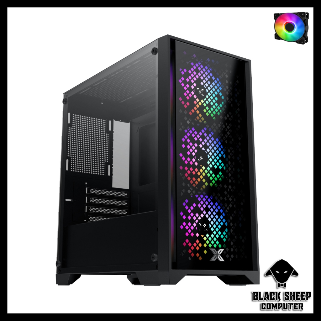 Vỏ Case XIGMATEK NYX II 3F BLACK (SẴN 3 FAN LED + OPTION FAN)