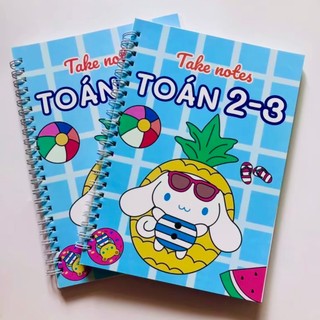 Sổ tay công thức toán học take note lò xo - size a5 - các lớp 2/3, sổ tay giúp bé học toán dễ dàng