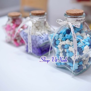 Lọ điều ước ngôi sao gấp sẵn - lọ đựng ngôi sao giấy