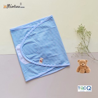 Ủ quấn tay chống giật mình bé sơ sinh vải visco sọc dẻo, thương hiệu Mintuu - 8043