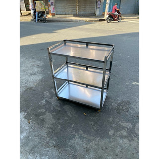 Kệ inox 3 tầng tấm để nhà bếp hoạc quán ăn