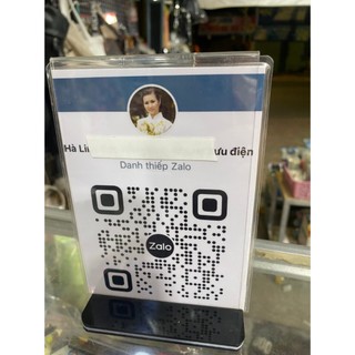 In menu in mã QR code bằng mica để bàn