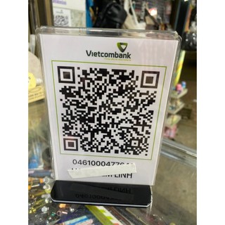 In menu in mã QR code bằng mica để bàn