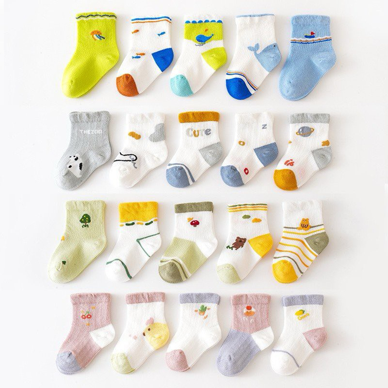 Set 5 đôi tất lưới hè cho bé KID HOUSE
